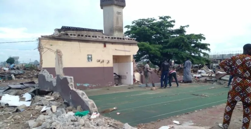 Démolition de la mosquée de Yopougon Banco Nord Extension II