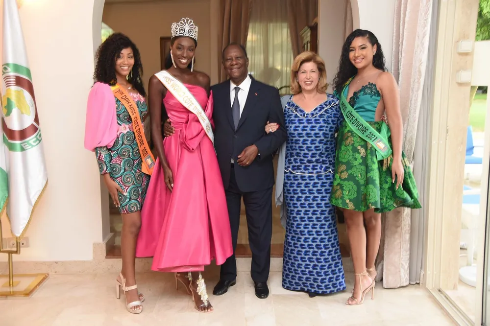 Ouattara et Dominique reçoivent Olivia Yacé, Miss Côte d’Ivoire 2021 : des images