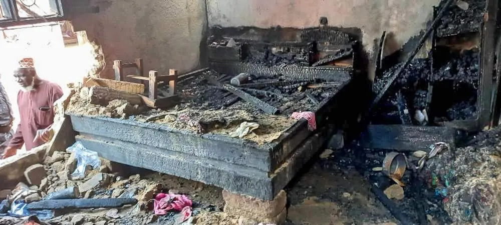 Incendie d'une maison en Côte d'Ivoire