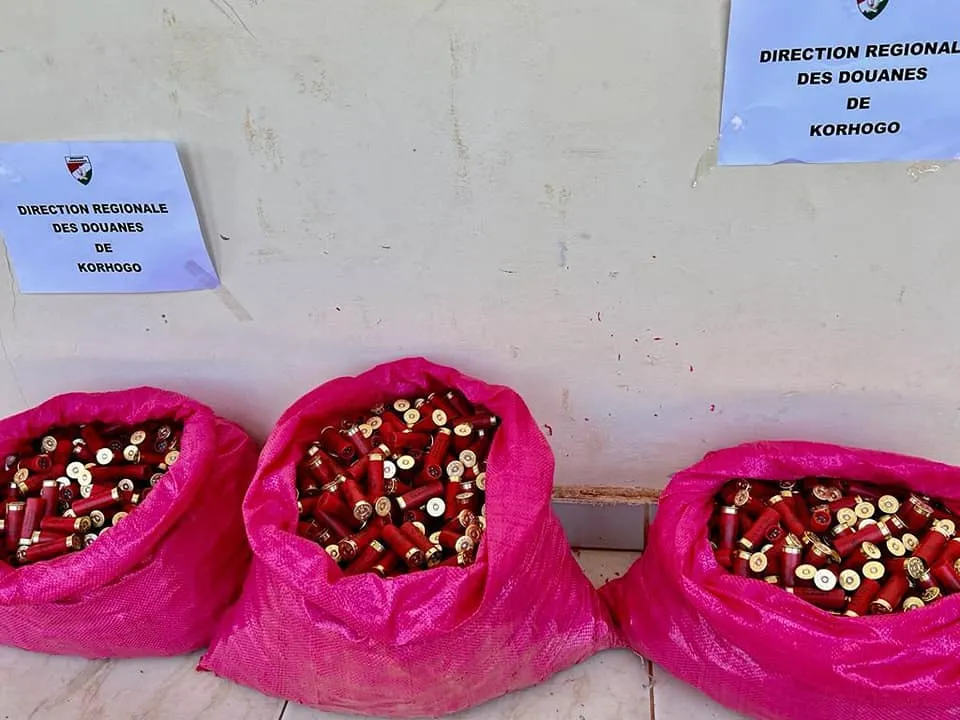 Côte d’Ivoire : saisie de plusieurs cartons de  cartouches