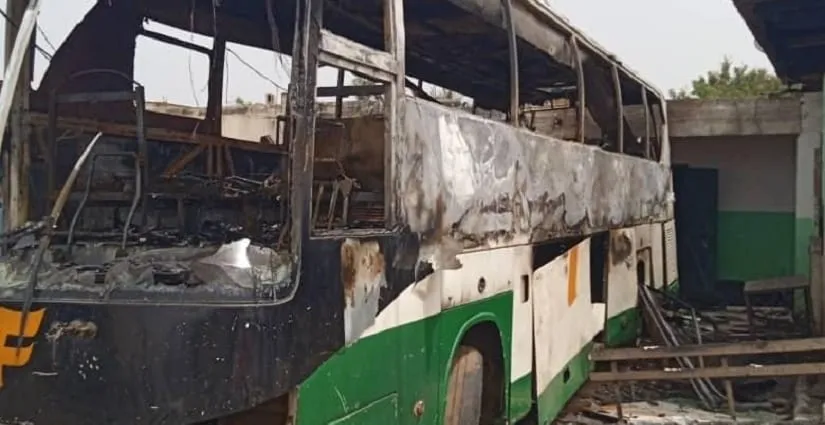 Toumodi : un car de la compagnie TCF part en fumée