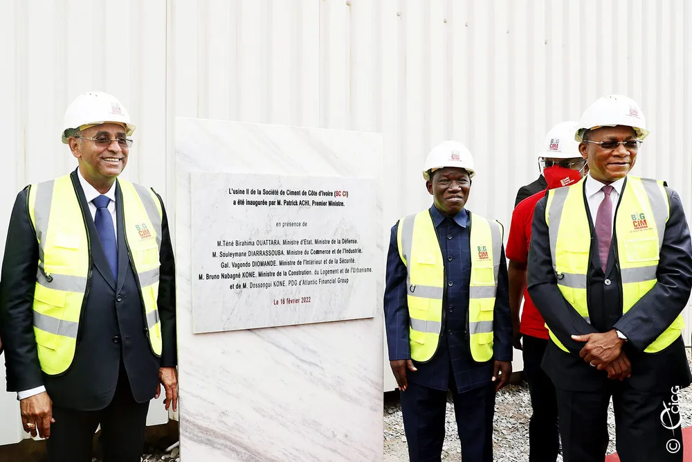 Société de ciment de Côte d’Ivoire : Patrick Achi inaugure l’usine de Koné Dossongui 