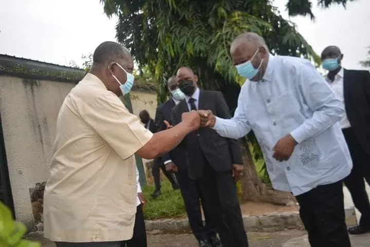 Laurent Gbagbo au domicile de Feu Bernard Dadié
