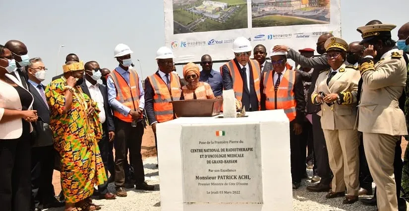Centre national de radiothérapie et d’oncologie médicale de Grand-Bassam: Patrick Achi lance les travaux de construction