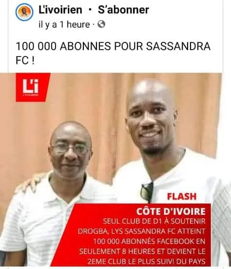 LYS Sassandra: Comment Drogba a transformé la vie du club le plus populaire en Côte d’Ivoire