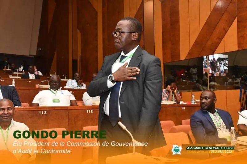Election FIF: les premiers résultats connus, Pierre Gondo élu président de commission gouvernance audit et conformité