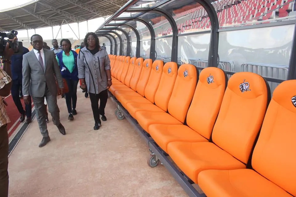 Côte d’Ivoire – Zambie, le 3 juin 2022: le stade de Yamoussoukro prêt