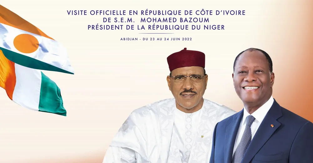 Mohamed Bazoum, le Président du Niger en visite en Côte d’Ivoire