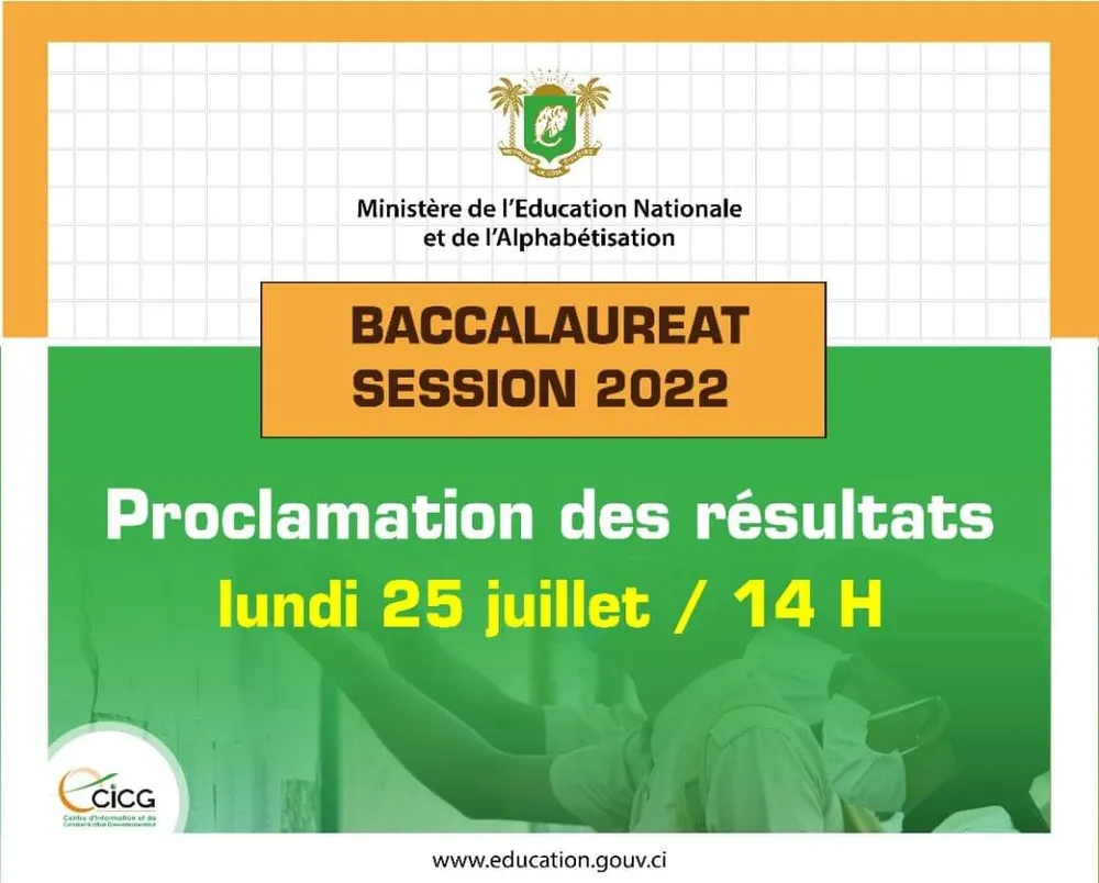 La proclamation des résultats du BAC 2022 CI