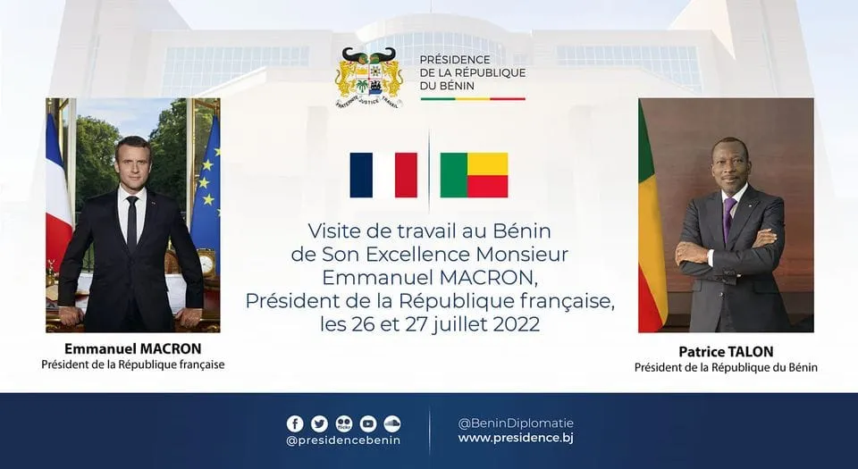 Emmanuel Macron au Bénin ce 26 mardi 2022