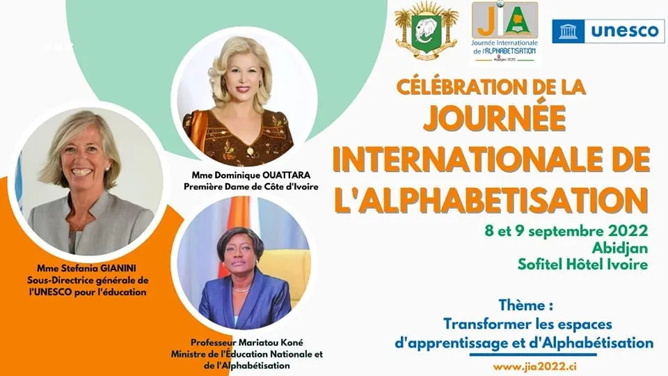 La Côte d’Ivoire 1er pays d’Afrique à abriter la célébration mondiale de la Journée de l’Alphabétisation