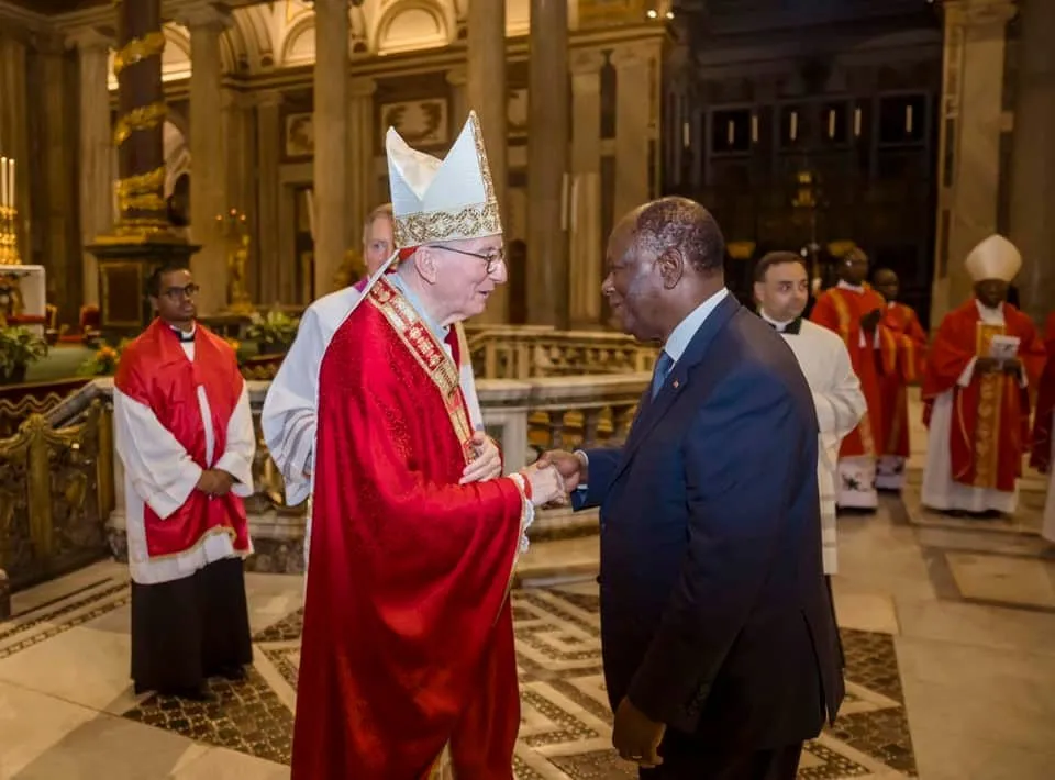 Ouattara à une Messe d’action de grâce pour la paix retrouvée en Côte d’Ivoire, en Italie: des images fortes