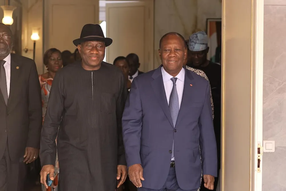 Goodluck Jonathan chez Alassane Ouattara