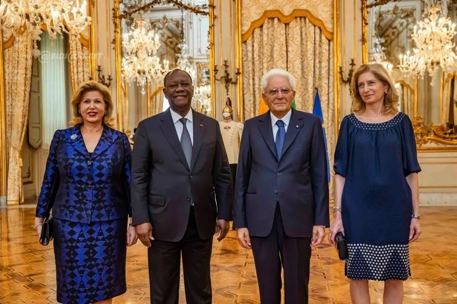 En visite à Rome: Alassane Ouattara déjeune avec le président italien Sergio MATTARELLA