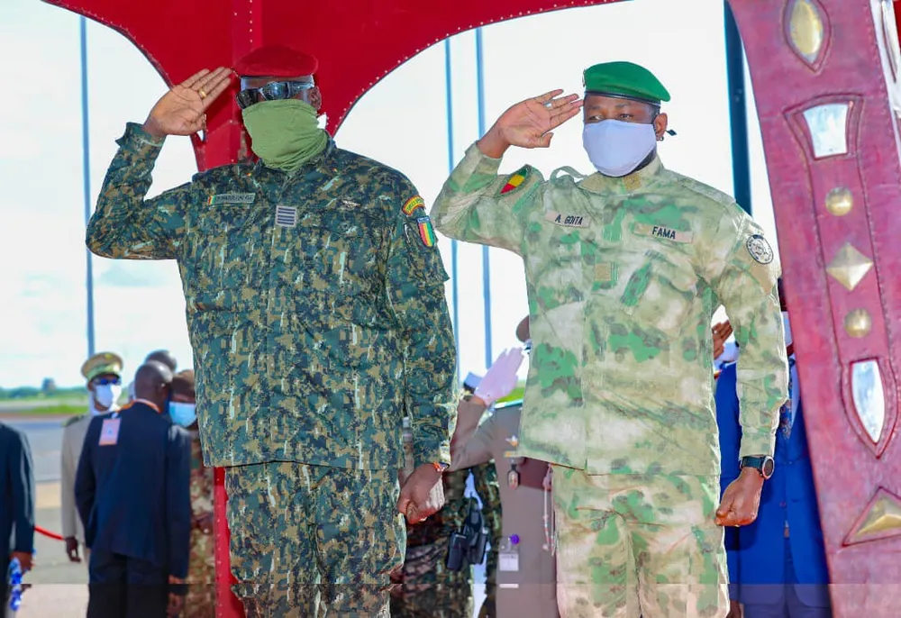 Mamady Doumbouya reçu par Assimi Goïta ce 21 septembre 2022 au Mali