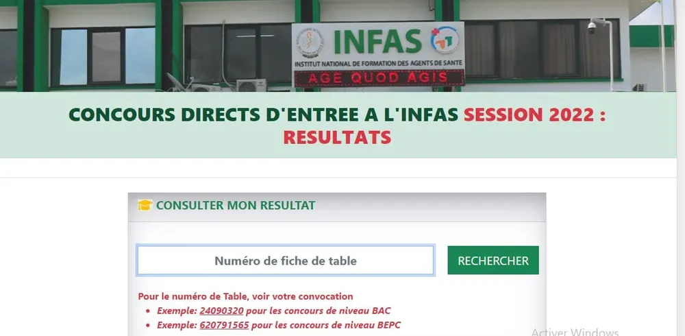 INFAS 2022 : les résultats enfin disponibles ce 18 octobre sur le lien infas.gdec-sonec.org