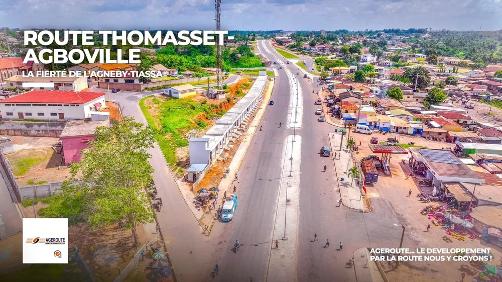 Route Thomasset – Agboville : le taux d’avancement des travaux estimé à 96%