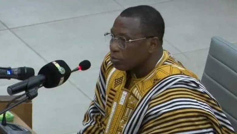 Dadis Camara lors du procès du massacre de 2009 en Guinée
