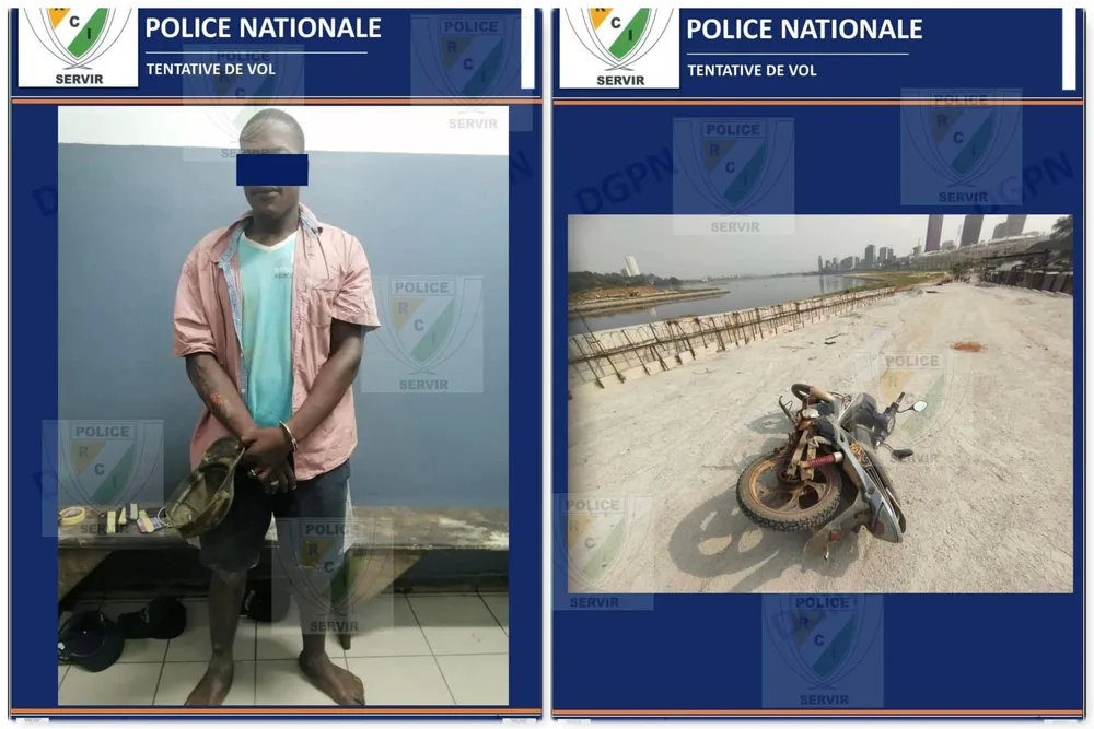 Côte d’Ivoire: le voleur d’une moto sur le chantier du 5ème pont arrêté