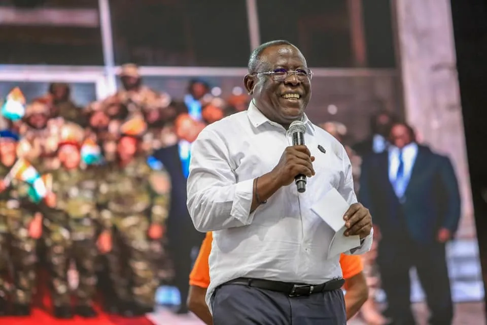 Cissé Bacongo lors de la d'une conférence de son parti le RHDP