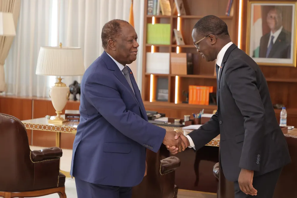 Ahmed Cissé, le nouveau Président de la CGECI reçu par le Président Ouattara