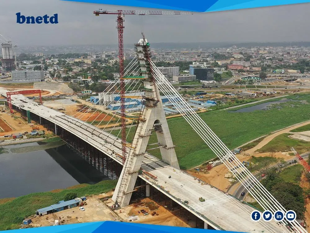 Pont de Cocody : le taux d’avancement des travaux est de plus de 90%, des images
