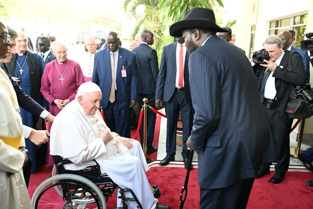 Arrivée du pape François au Soudan du Sud : des images