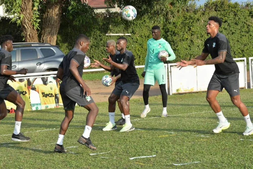 Côte d’Ivoire vs Comores : 1ère séance d’entraînement des Eléphants à Sol Béni, des images