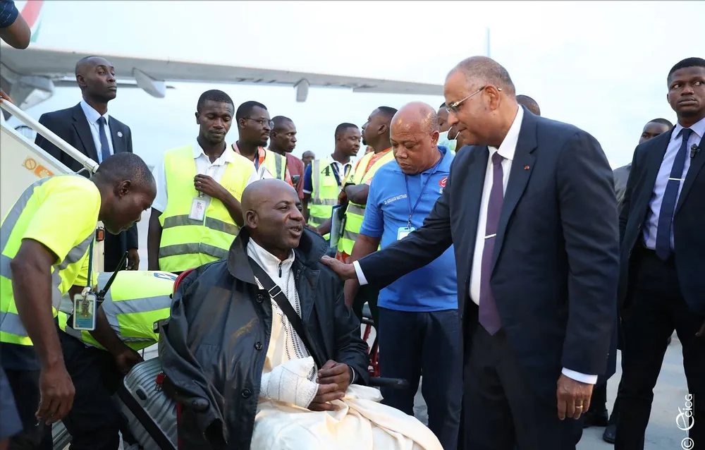 La première vague de 150 Ivoiriens en Tunisie dont 45 femmes et cinq bébés arrivée en Côte d’Ivoire