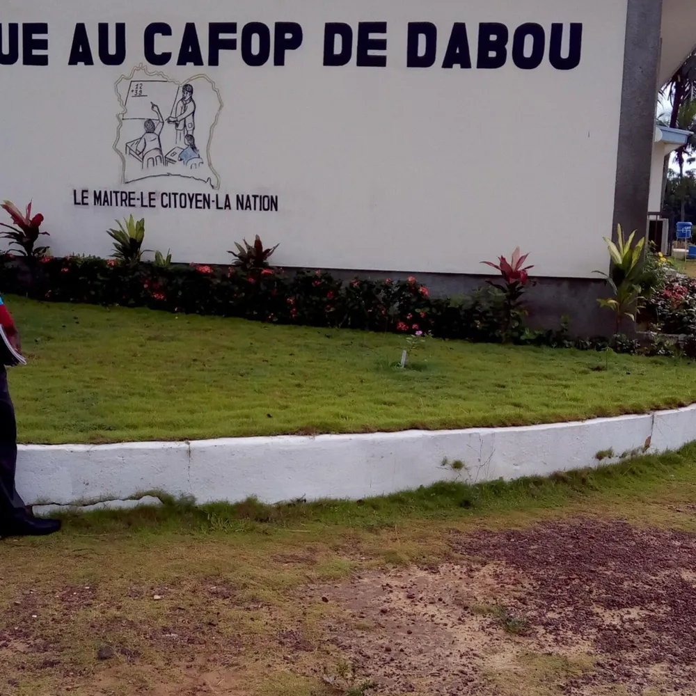 L'entrée principale du CAFOP de Dabou