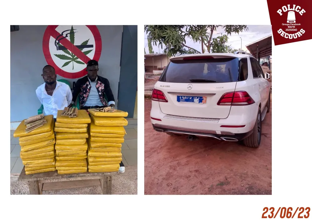 Trafic de drogue Côte d’Ivoire: une importante quantité de cannabis saisie à Gagnoa, deux personnes arrêtées