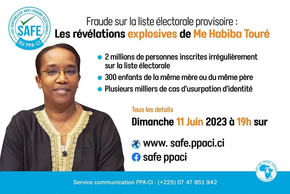 Fraude sur la liste électorale 2023 : les révélations explosives de Me Habiba Touré, tous les détails ce 11 juin à 19h