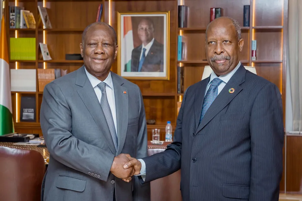 Alassane Ouattara échange avec Leonardo Santos Simão, le nouveau Représentant Spécial du SG de l’ONU pour l’Afrique de l’Ouest