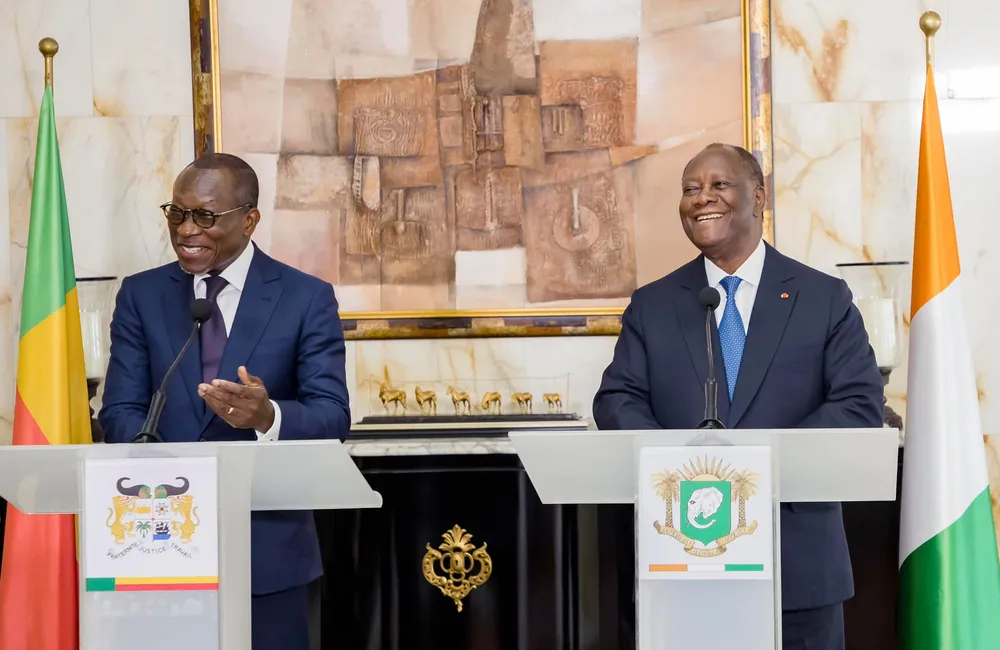 Alassane Ouattara échange avec Patrice Talon, en visite d’amitié et de travail en Côte d’Ivoire: des images