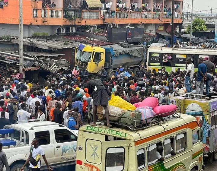 Grave accident au grand carrefour de Koumassi ce 2 août : un camion écrase 4 piétons