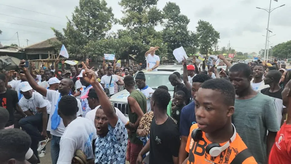 Michel Gbagbo en meeting à Yopougon: « nous allons écraser Bictogo »