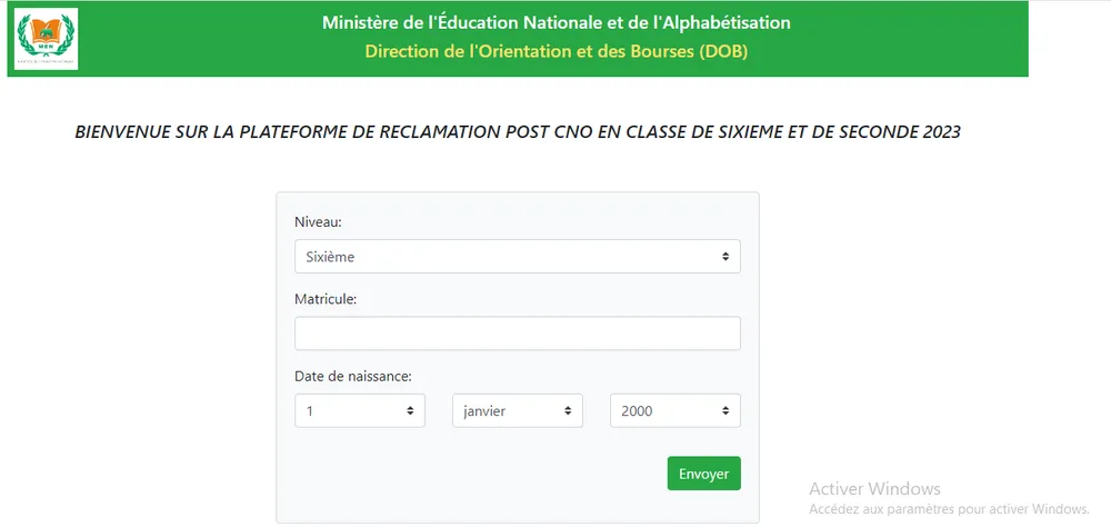 Réclamations orientations / affectations 2023 en 6e lancées : procédure sur reclamation.mendob.ci