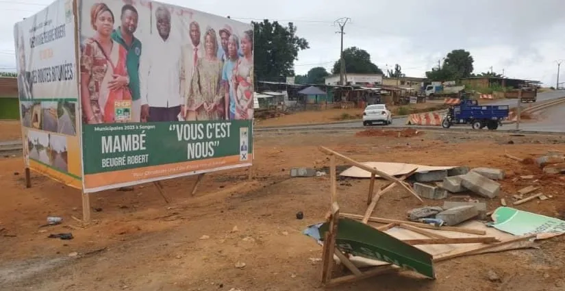 Campagne électorale 2023: Des affiches déchirées à Songon