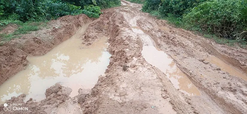 La forte dégradation des routes à Grabo