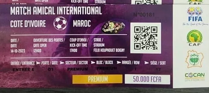Côte d’Ivoire – Maroc, la FIF nie la vente de billets au marché noir