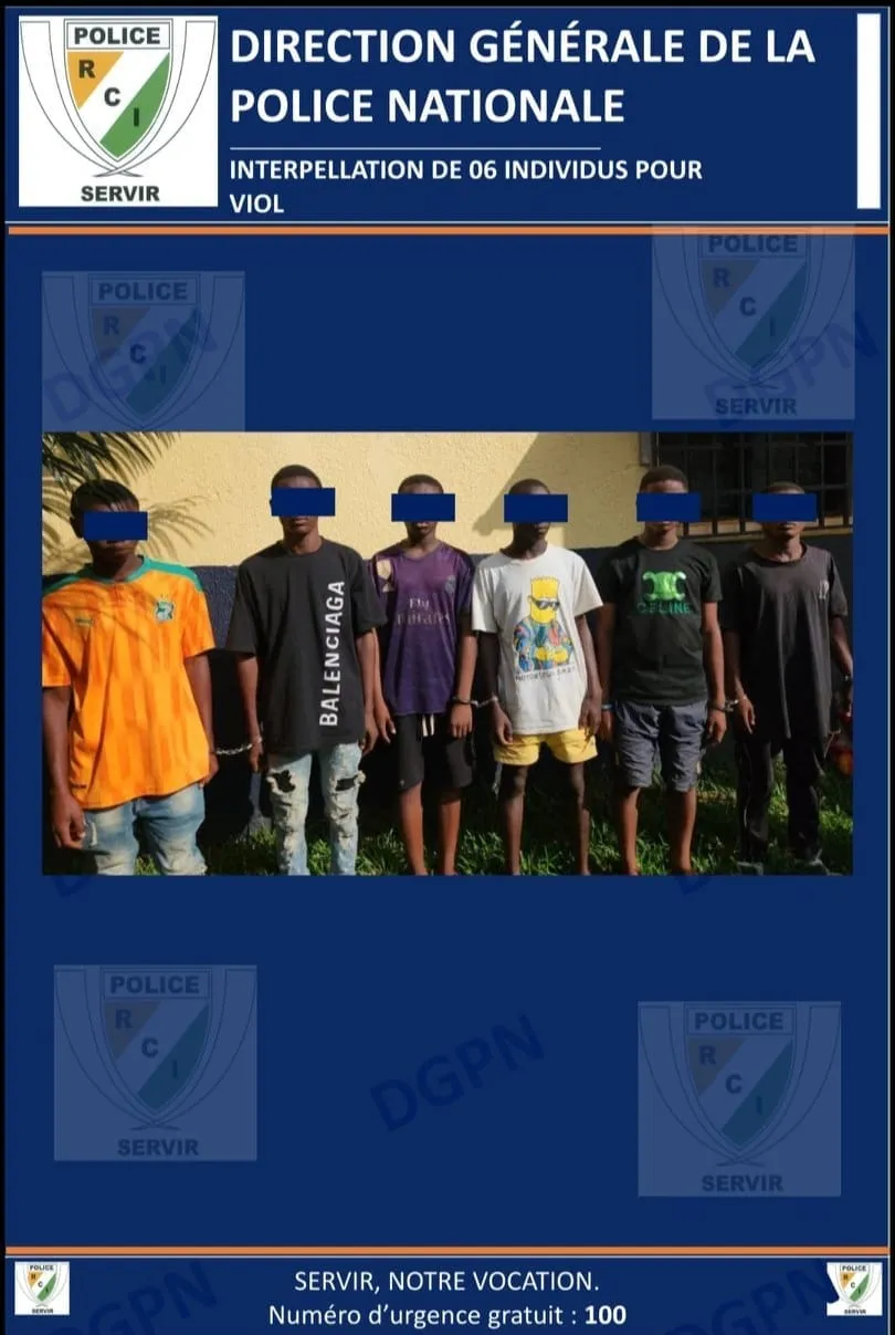 Viol collectif sur une mineure de 13 ans à Biankouma : six jeunes de 15 et 17 ans arrêtés