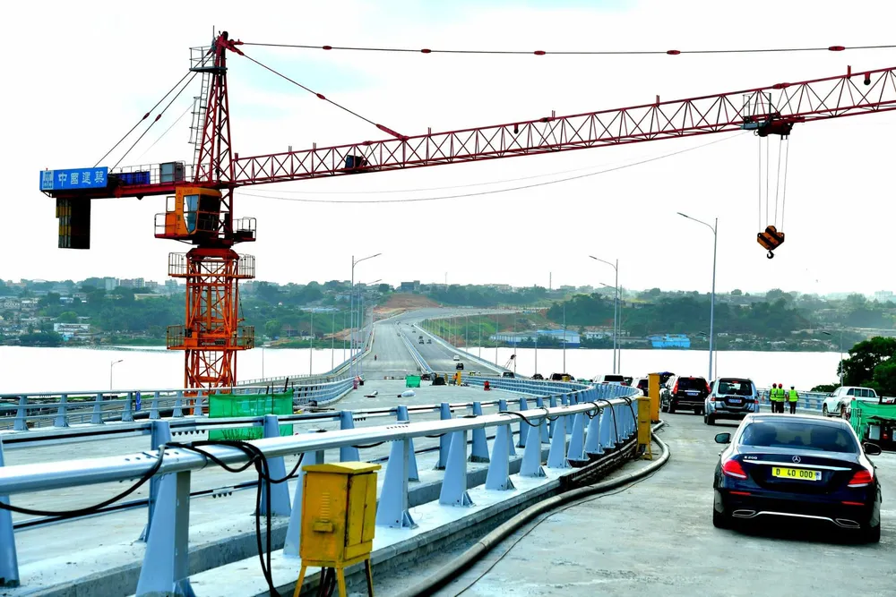 Travaux de la première phase du 4e pont d'Abidjan