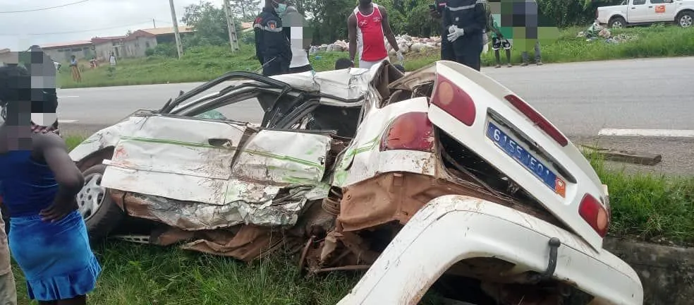 Grave accident à Adzopé : un carambolage fait un mort et deux blessés