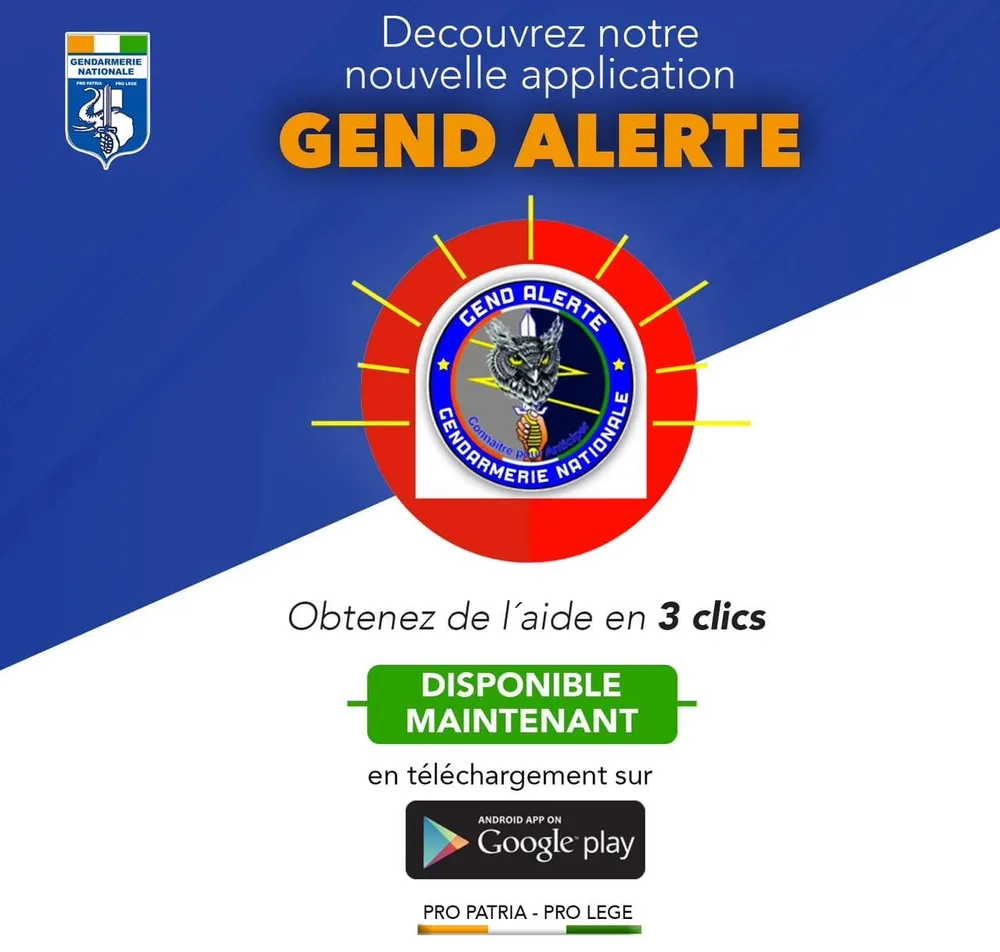 GEND ALERTE : une nouvelle arme de la gendarmerie ivoirienne pour prévenir les crimes