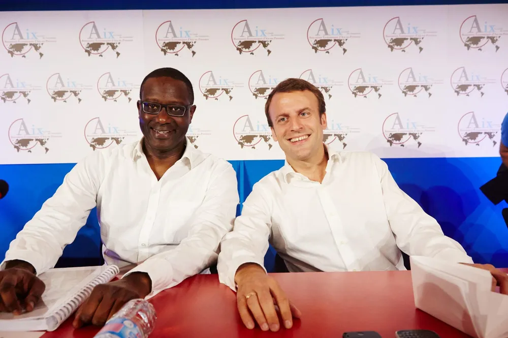 Tidjane Thiam et Emmanuel Macron
