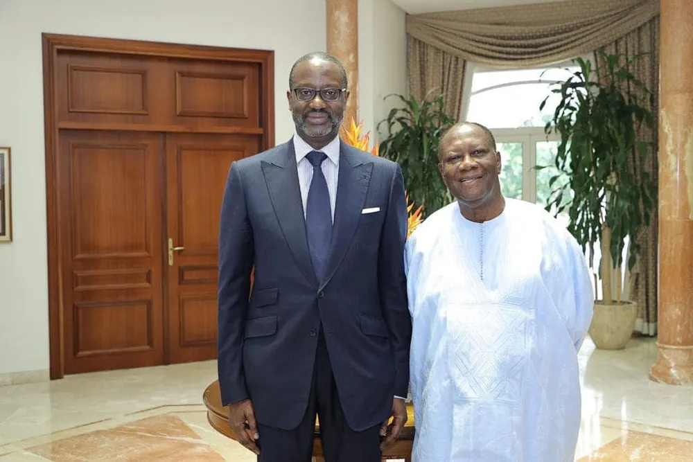 Alassane Ouattara et Tidjane Thiam 26 décembre 2023