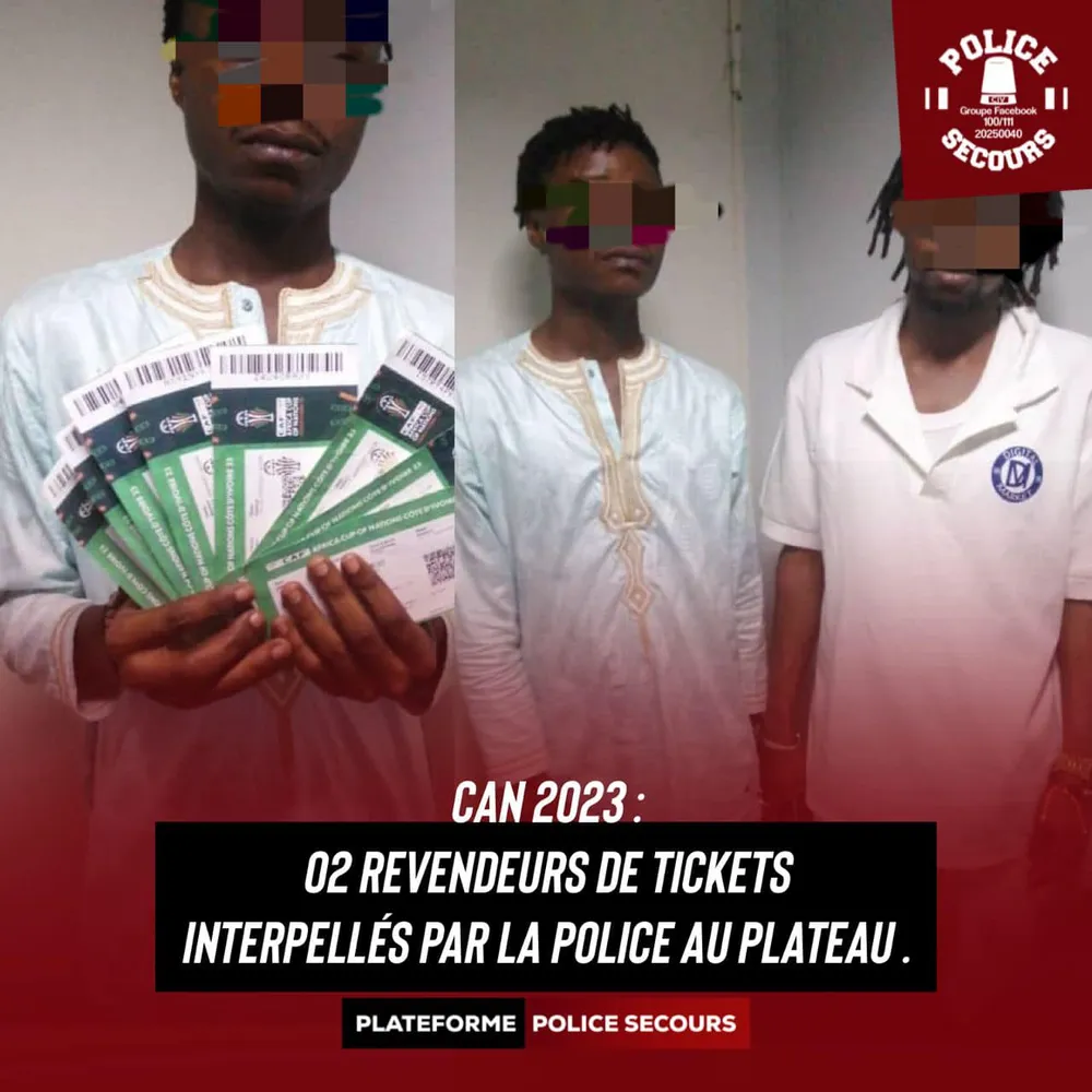 CAN 2023 : la police ivoirienne traque les revendeurs de tickets, deux revendeurs arrêtés