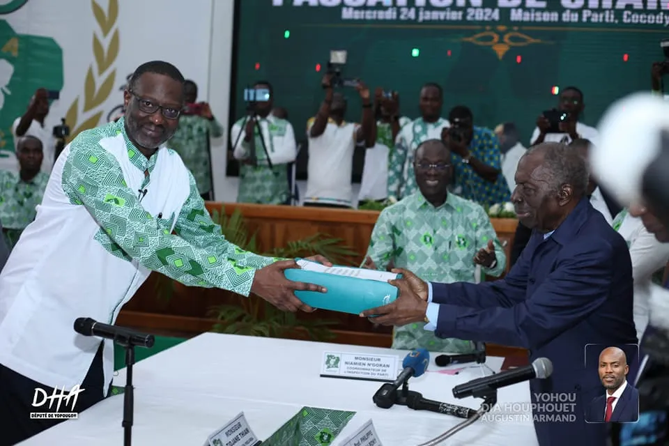 Thiam, nouveau président du PDCI, officiellement installé dans le fauteuil d’Houphouët et Bédié : des images