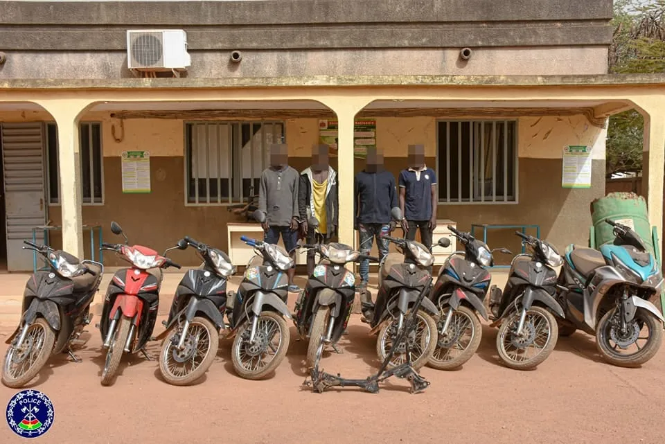 Grand coup de filet de la Police : Un réseau de voleurs de motos démantelé à Ouagadougou