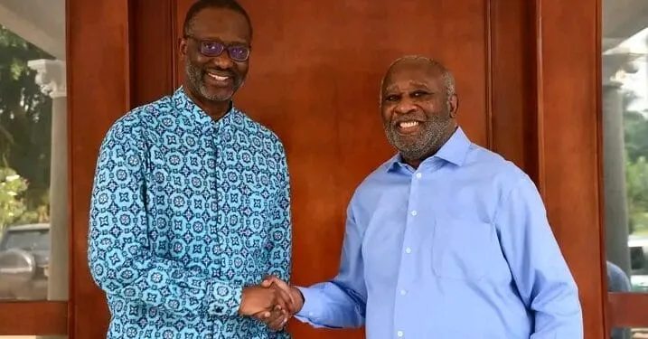 Laurent Gbagbo et Tidjane Thiam